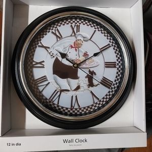 Chef wall clock with dog